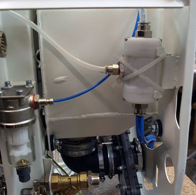Pinch valves are used for the feed lines to vacuum toilets on trains