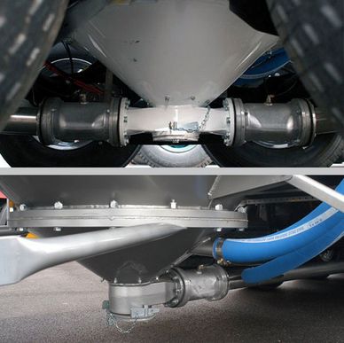 Pinch valves with tanker flanges in tankers