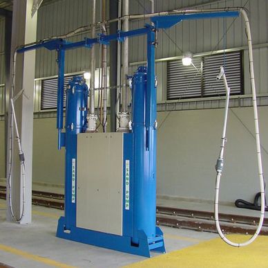 Pinch valves control the transport of sand for dispensing systems for trains & railways