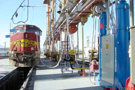 Pinch valves are installed on railways & trains