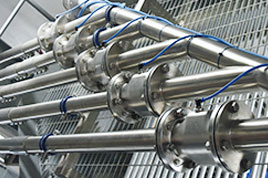 AKO pinch valves with AKOVAC in suction lines in a brewery