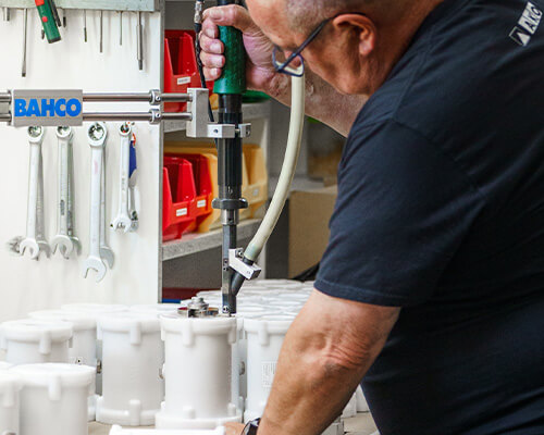 Pinch valves at the final assembly stage